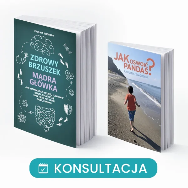 Pakiet: Konsultacja dietetyczna 60 min + książka Zdrowy Brzuszek - Mądra Główka + Jak oswoić PANDAS?